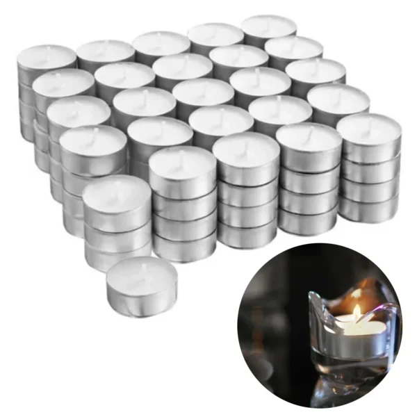 100 Packs Tea Lights Candles 4 Hour