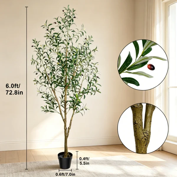 Olive Trees Artificial Indoor, 5.25/6.10 ft.