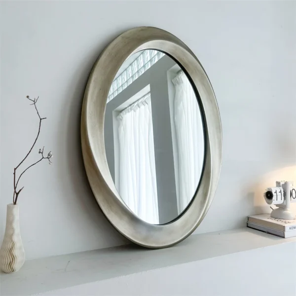 23.62x31.49 in Antique Baroque Gold Oval Beveled Mirror