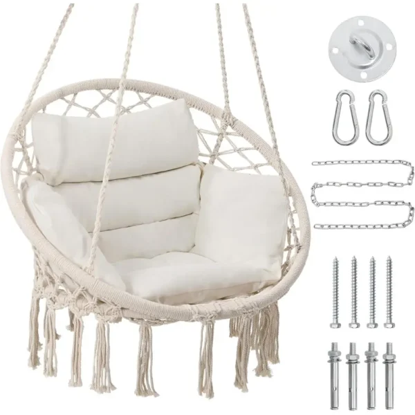 Hammock Chair Swing Chair with Cushion