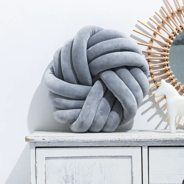 Round Handmade Knot Pillow